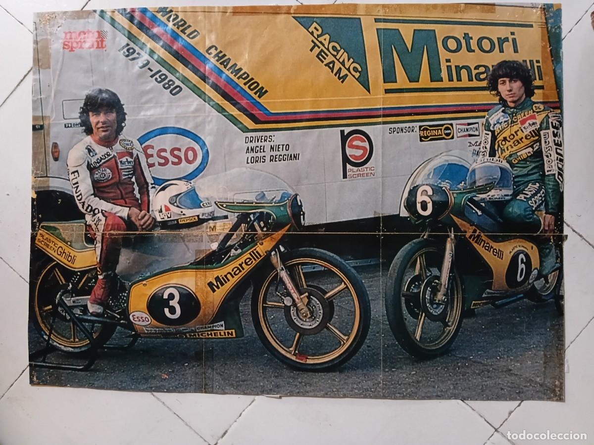 Coleccionismo deportivo: Poster de moto . MINARELLI . ANGEL NIETO Y LORIS REGGIANI .