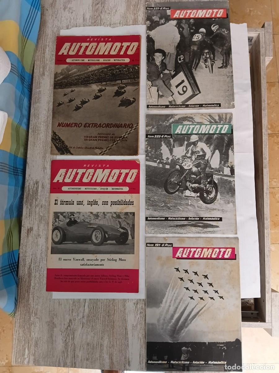 Coleccionismo deportivo: Lote 5 revistas . AUTO MOTO . A&ntilde;os 50 y 60 .
