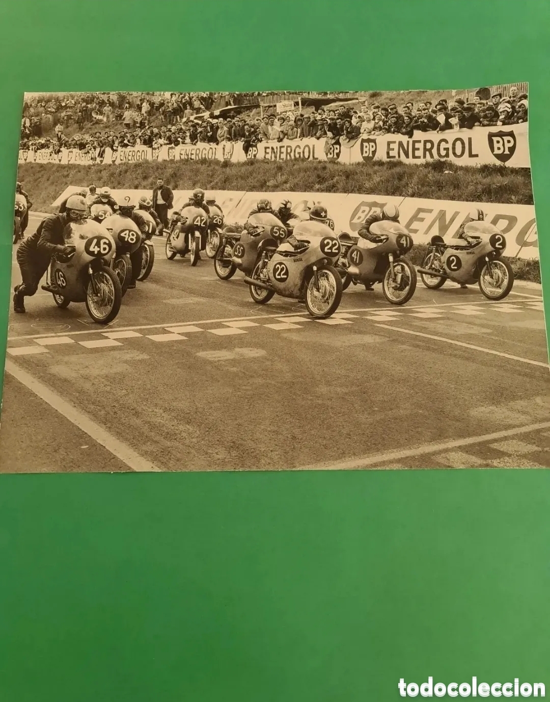 Coleccionismo deportivo: Foto cartel, GP Francia. Clermont- Ferrand.