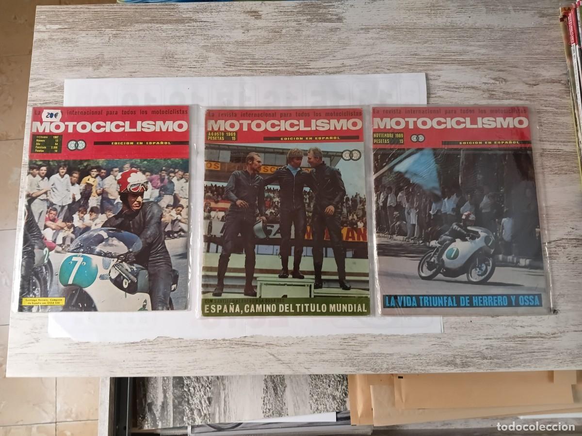 Collezionismo sportivo: Lote de 3 revistas moto . MOTOCICLISMO . A&ntilde;os 1967 y 1969 .