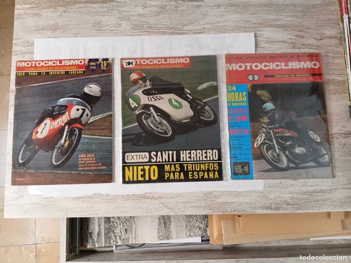 Colecionismo desportivo: Lote de 3 revistas . MOTOCICLISMO . 1966 - 1970 .