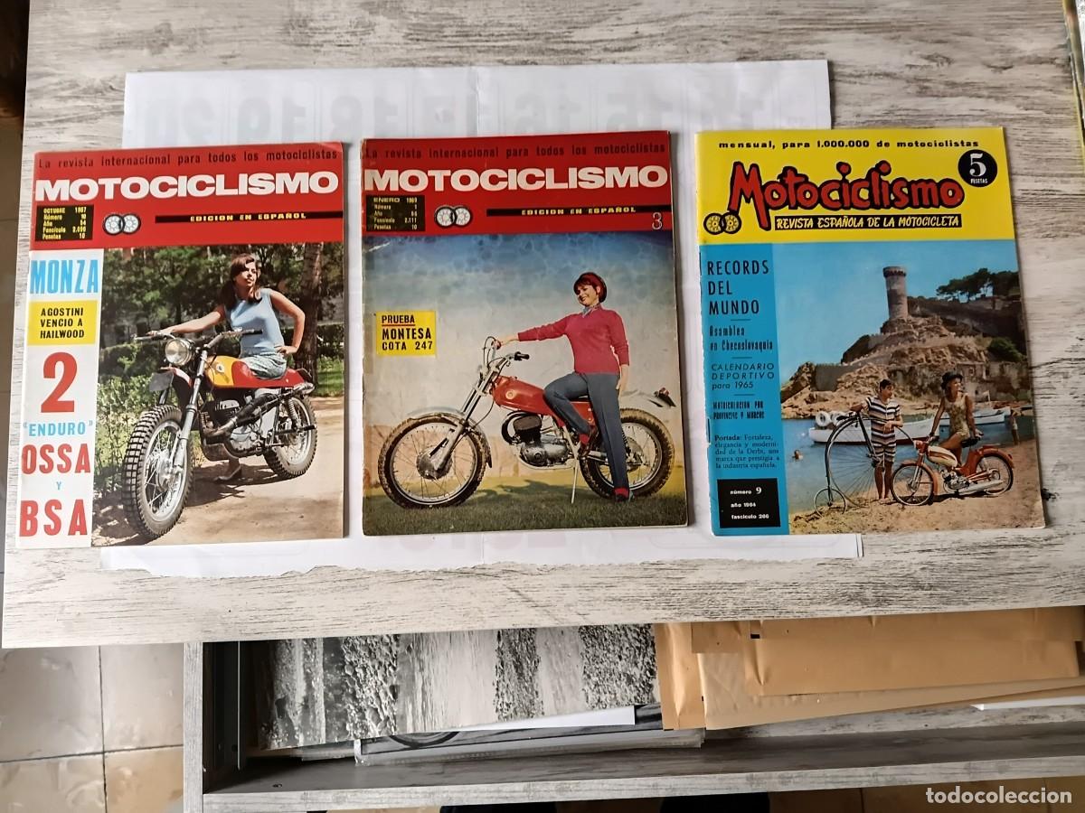 Coleccionismo deportivo: Lote de 3 revistas . MOTOCICLISMO . A&ntilde;os 1964 -1967 -1969 .