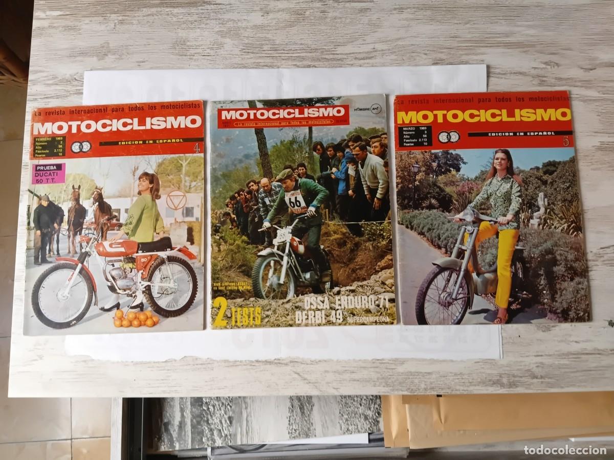 Sports collectibles: Lote de 3 revistas moto . MOTOCICLISMO . A&ntilde;os 1969 - 1971 .