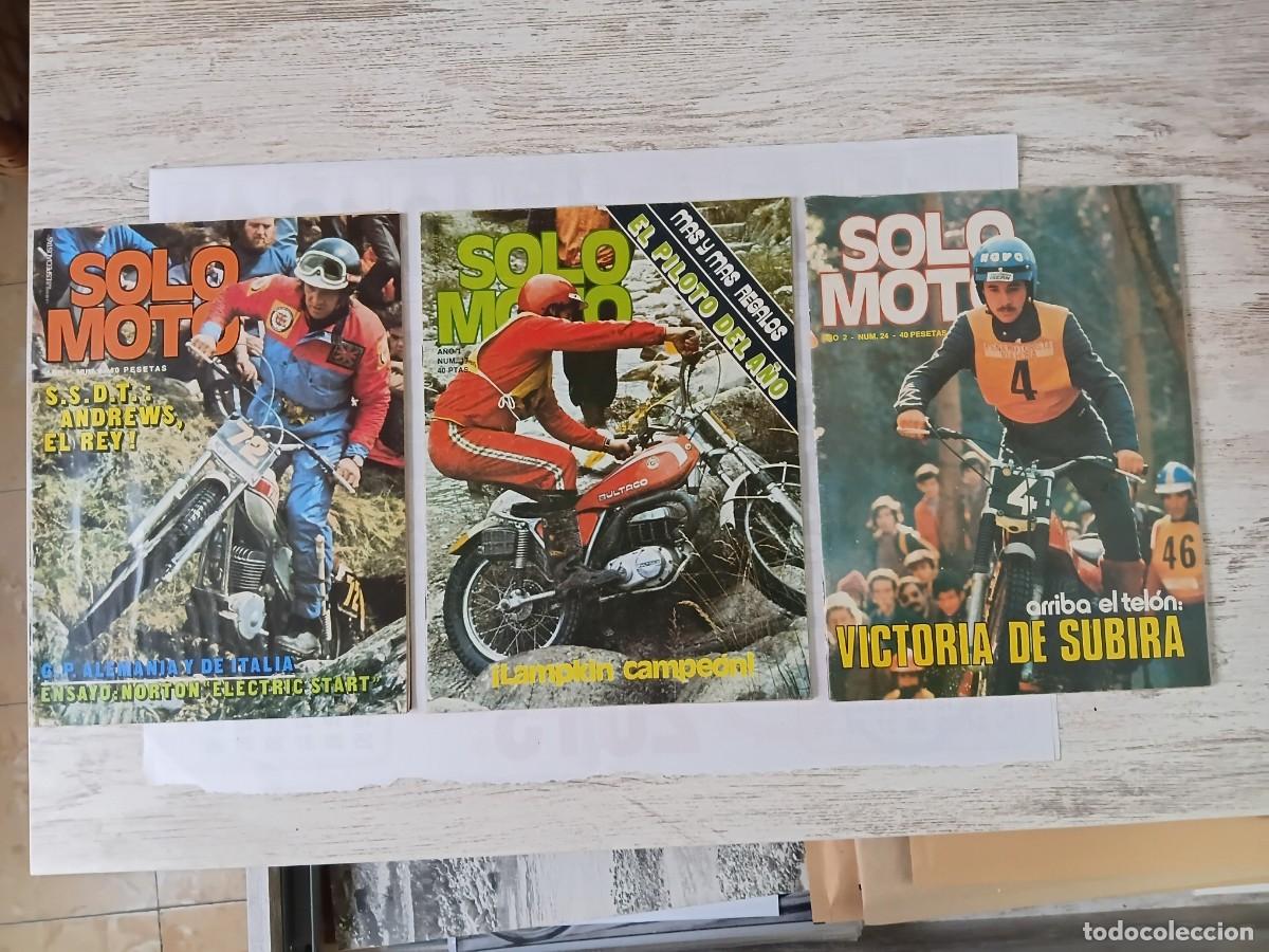 Sports collectibles: Lote de 3 revistas moto . SOLO MOTO . A&ntilde;o 1 . 40 pesetas .