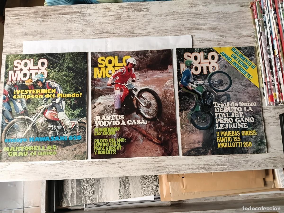 Sports collectibles: Lote de 3 revistas . SOLO MOTO .BULTACO- MONTESA - ITALJET .