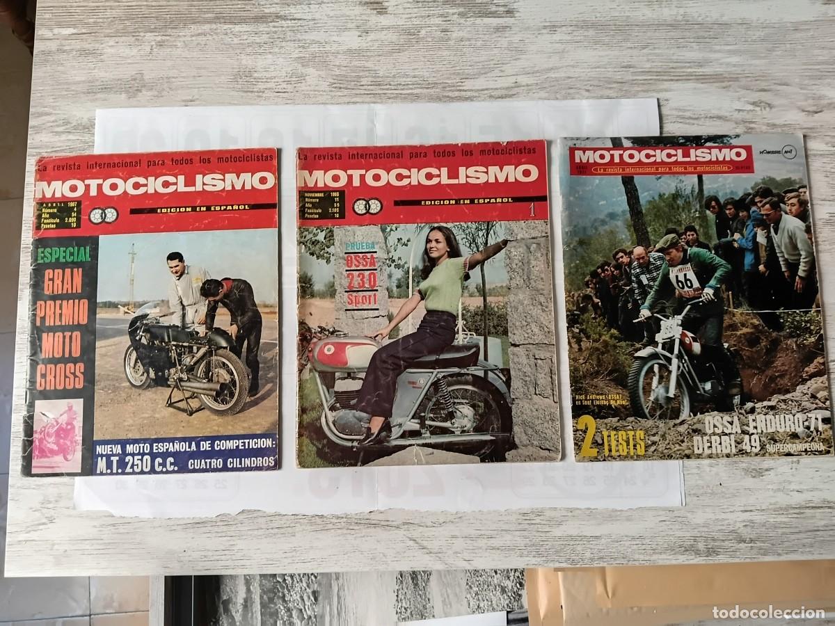 Coleccionismo deportivo: Lote de 3 revistas moto . MOTOCICLISMO .A&ntilde;os 1967 - 1968 -1971 .