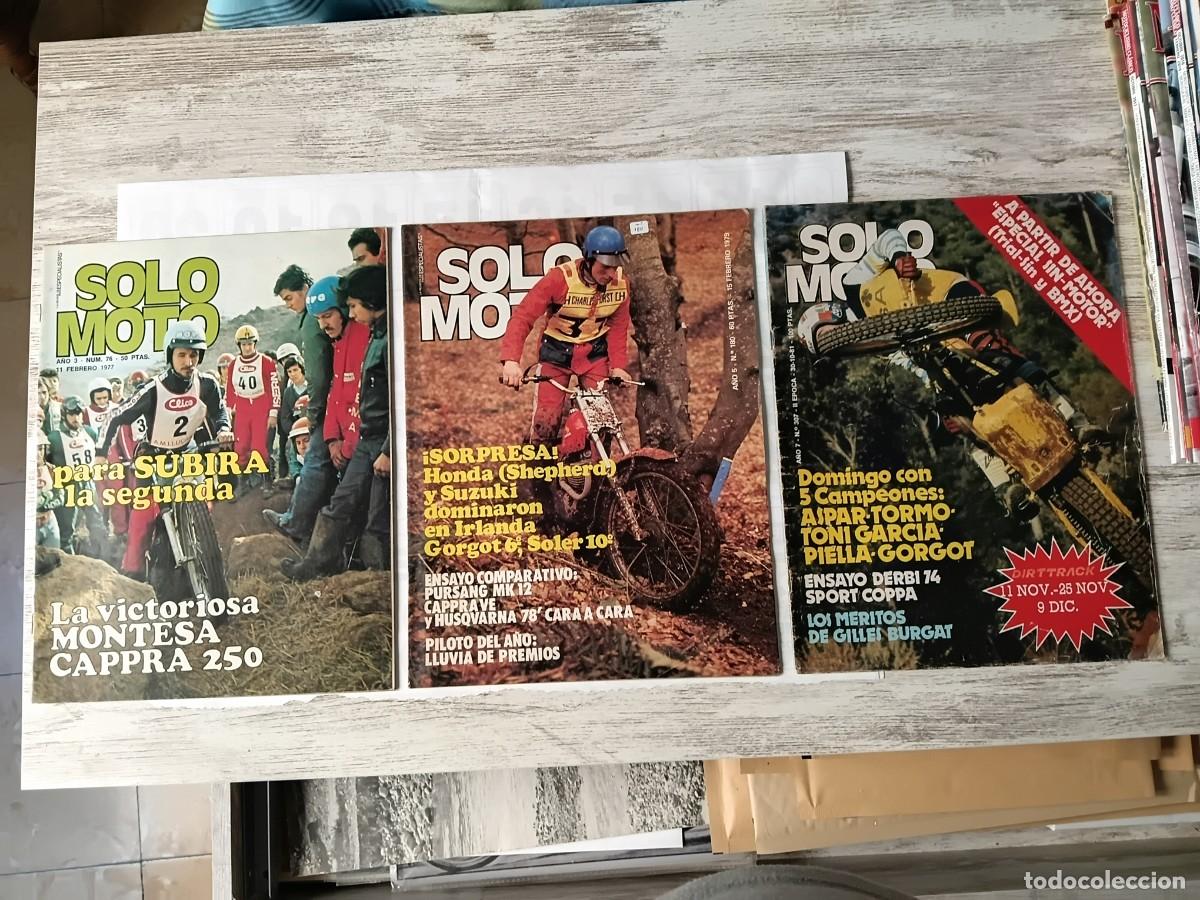 Sports collectibles: Lote de 3 revistas moto . SOLO MOTO . A&ntilde;os 1977 -1979 - 1981 .
