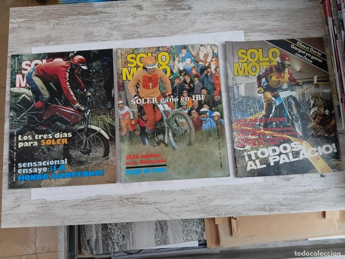 Coleccionismo deportivo: Lote de 3 revistas moto . SOLO MOTO . BULTACO . MANUEL SOLER .