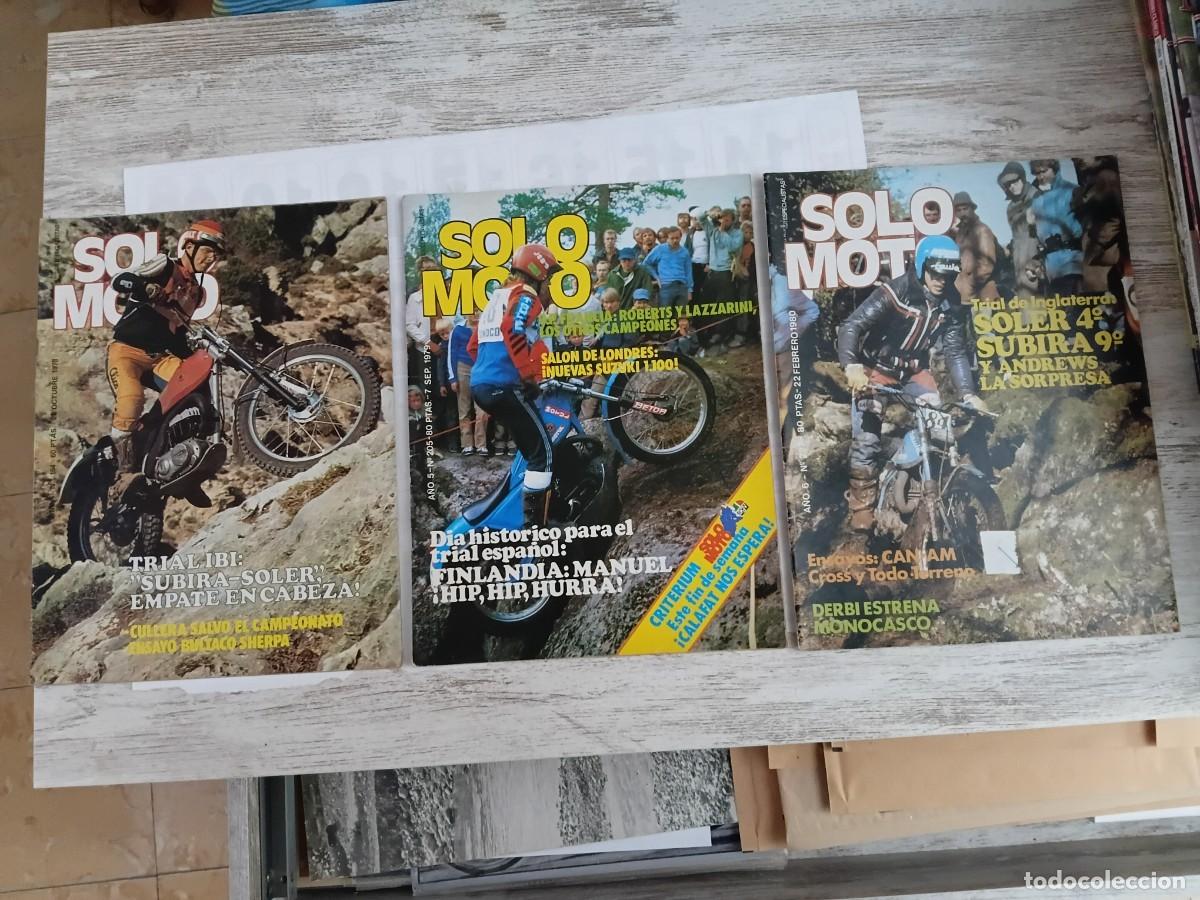Coleccionismo deportivo: Lote de 3 revistas moto . SOLO MOTO . BULTACO . MANUEL SOLER .