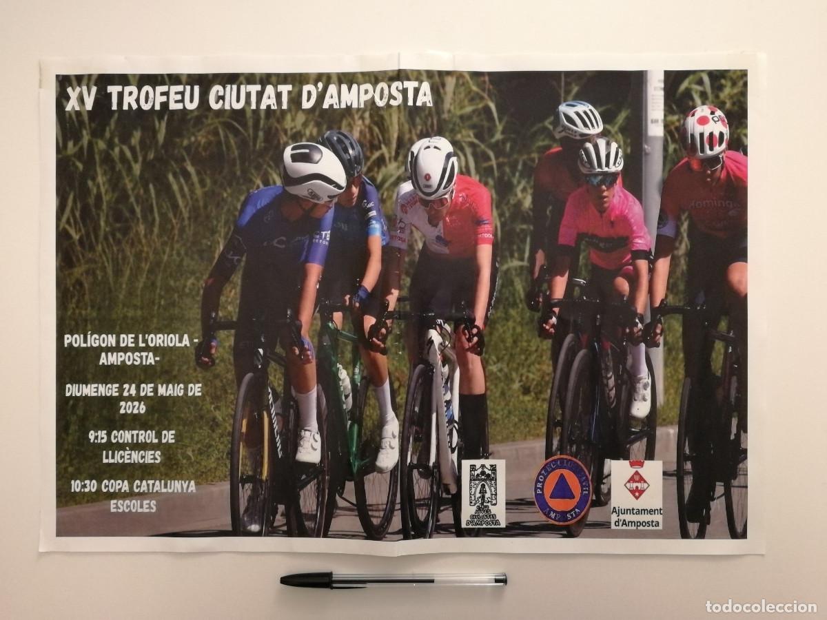 Coleccionismo deportivo: CARTEL ORIGINAL -A3- TROFEO CIUDAD DE - AMPOSTA - CICLISMO