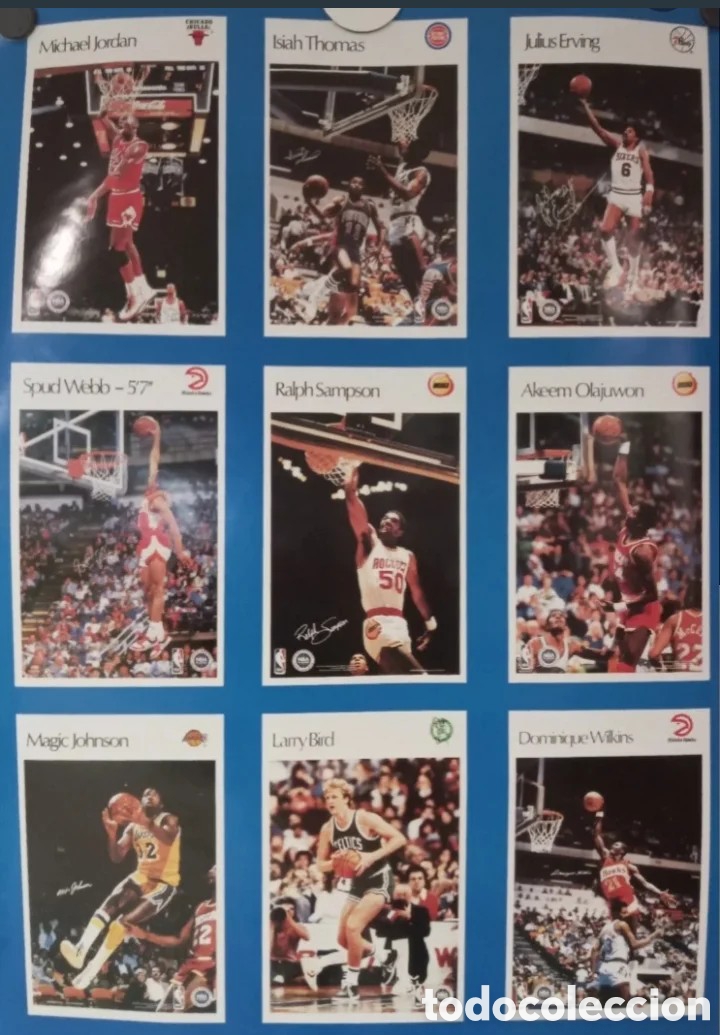 Coleccionismo deportivo: P&oacute;ster NBA original a&ntilde;os 80.