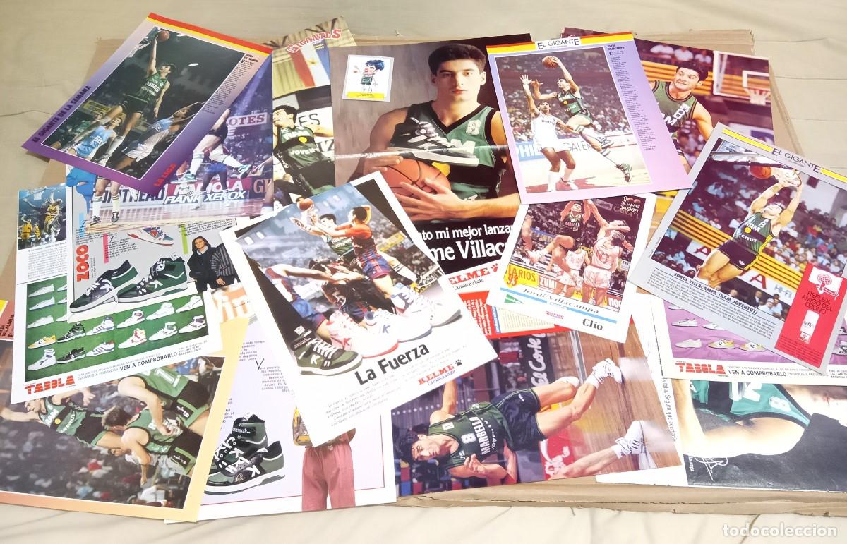 Coleccionismo deportivo: POSTER RECORTE PEGATINA FASC&Iacute;CULO JORDI VILLACAMPA KELME KARIKATAS ACB GIGANTES DEL BASKET LOTE