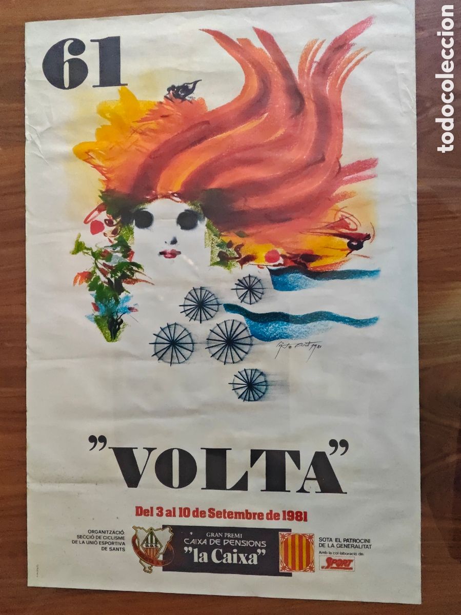 Coleccionismo deportivo: Ciclismo. Cartel Volta Ciclista Catalunya 1981. 55 x 36 ctms