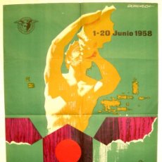 Affissi Fiera: CARTEL BARCELONA , FERIA DE MUESTRAS 1958 (DOMENECH) , LITOGRAFIA