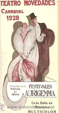 Carteles feria: TEATRO NOVEDADES CARNAVAL 1928 - Foto 1