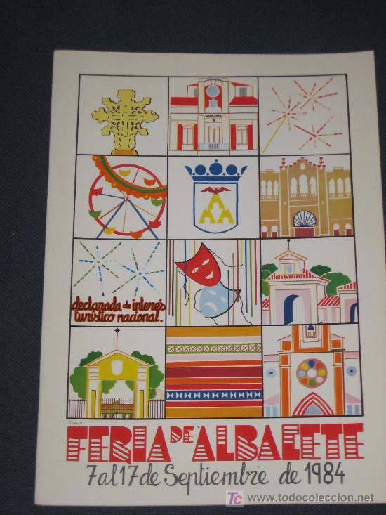 Carteles feria: Programa de la Feria de Albacete, a&ntilde;o 1984. - Foto 1