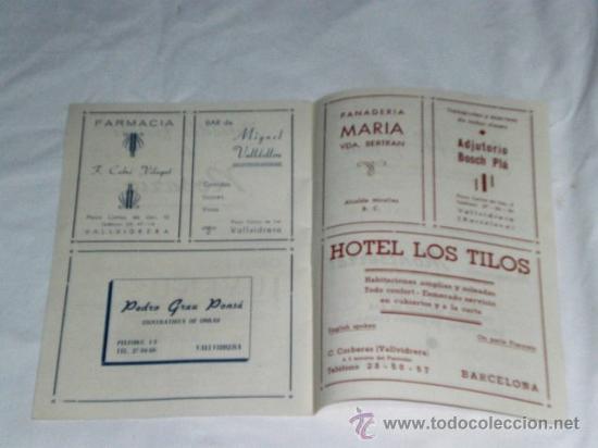 Carteles feria: PROGRAMA FIESTA MAYOR DE VALLVIDRERA. A&Ntilde;O 1952. - Foto 2