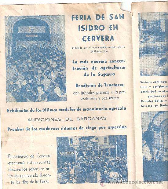 Carteles feria: PROGRAMA FERIA DE CERVERA A&Ntilde;O 1958 - Foto 2