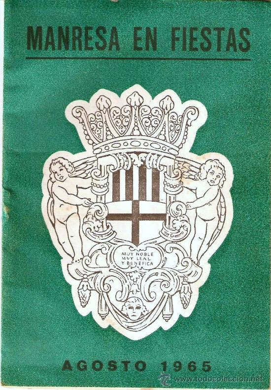 Carteles feria: PROGRAMA DE MANRESA , FIESTA MAYOR 1965 - Foto 1