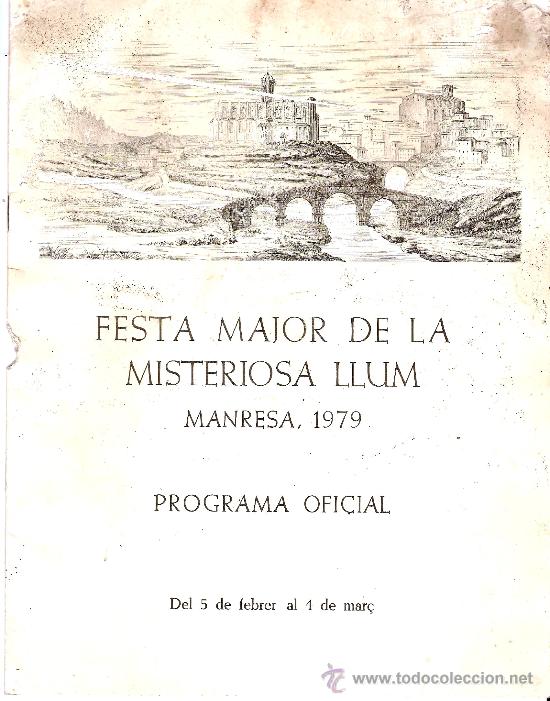 Carteles feria: PROGRAMA FIESTA MAYOR DE MANRESA 1979 - Foto 1