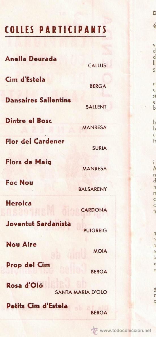 Carteles feria: AGRUPACIO  MANRESANA DE FLOLKLORE - Foto 2