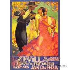 Carteles Feria: FERIA DE SEVILLA 1928. CARTEL PUBLICITARIO. CUADRO EN TABLA DE 40X 28 CM. EXCLUSIVO. Lote 26538259