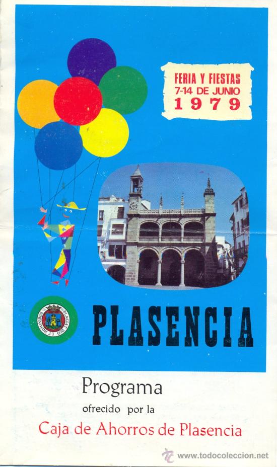 Carteles feria: Programa de fiestas.Placencia 1979 - Foto 1