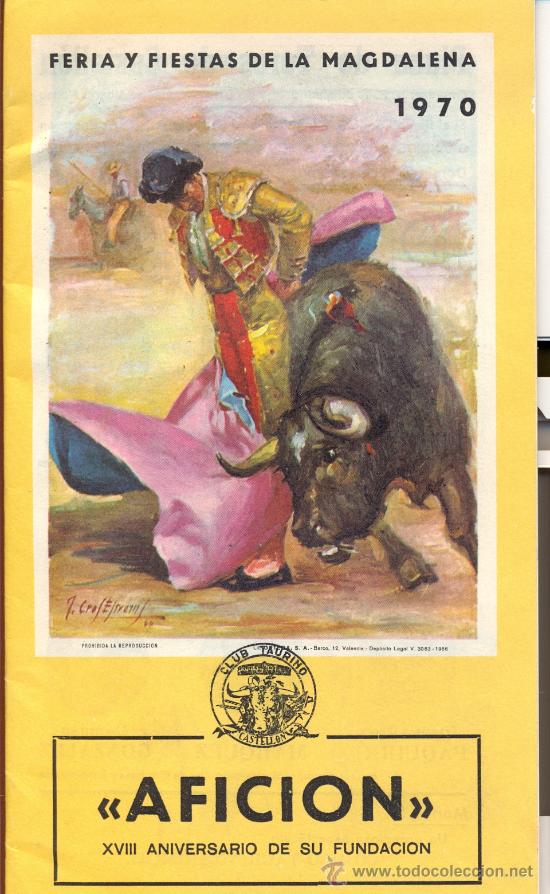 Carteles feria: Programa de feria y fiestas de la Magdalena 1970 - Foto 1