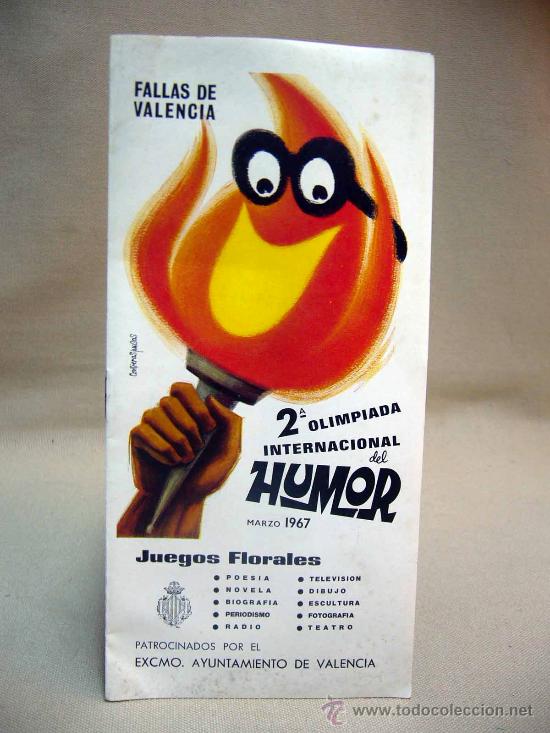 Carteles feria: PROGRAMA, OLIMPIADA INTERNACIONA DE HUMOR, FALLAS DE VALENCIA, 1967 - Foto 1