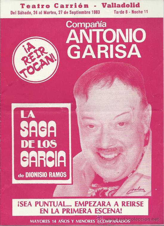 Carteles feria: PROGRAMA DE TEATRO ANTONIO GARISA DE 1983 - Foto 1