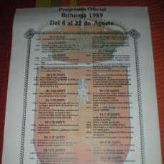 Carteles Feria: CARTEL DE LAS FIESTAS DE BRIHUEGA 1989 PROGRAMA OFICIAL GUADALAJARA 