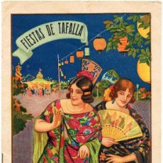 Carteles Feria: TAFALLA,PAMPLONA,1927,PROGRAMA DE FESTEJOS, MAGNIFICO. Lote 33273106