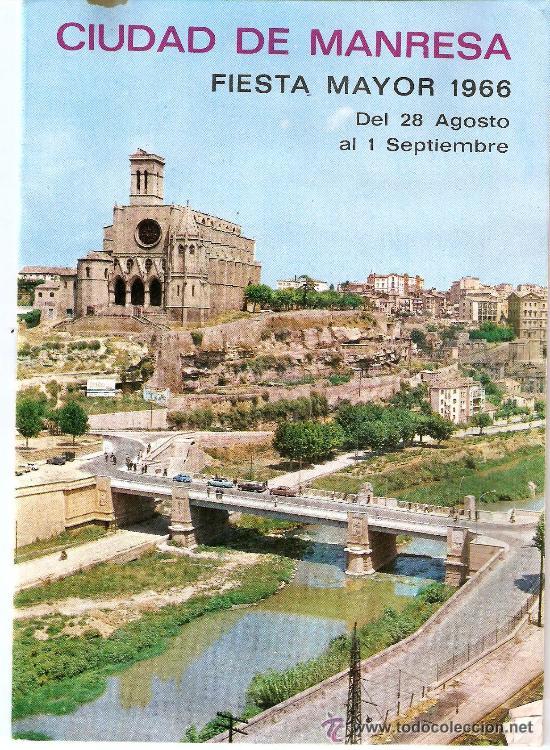 Carteles feria: PROGRAMA, FIESTA MAYOR DE MANRESA A&Ntilde;O 1966 - Foto 1