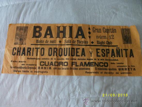 Plakate Volksfeste: CARTEL DE SALA DE FIESTAS BAHIA