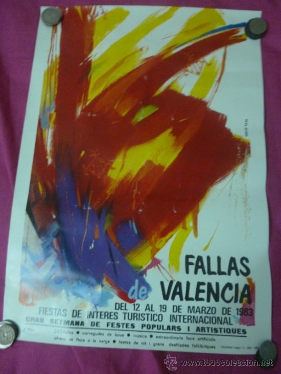 Carteles feria: Fallas de Valencia de 1983. Formato mediano - Foto 1
