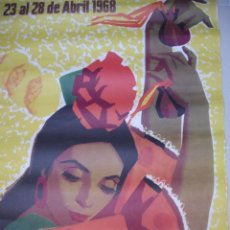 Carteles Feria: FERIA DE SEVILLA 1968.M FLORES.43X65. Lote 37852584