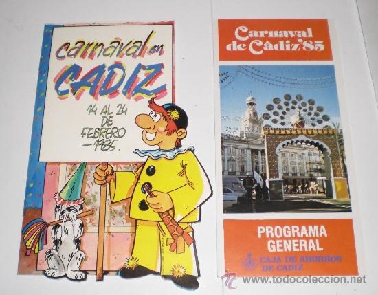 Carteles feria: Programa Oficial &middot; Carnaval de C&aacute;diz &middot; 1985 - Foto 1