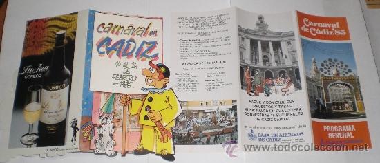 Carteles feria: Programa Oficial &middot; Carnaval de C&aacute;diz &middot; 1985 - Foto 2