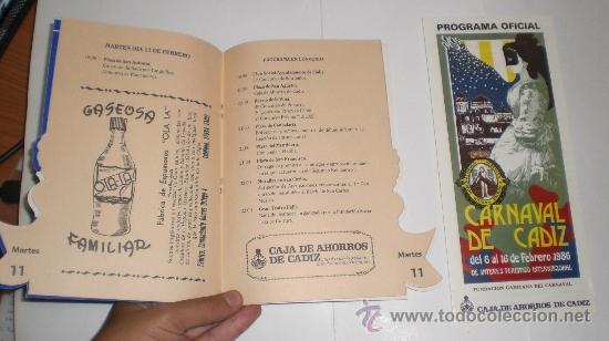 Carteles feria: Programa Oficial &middot; Carnaval de C&aacute;diz &middot; 1986 - Foto 2
