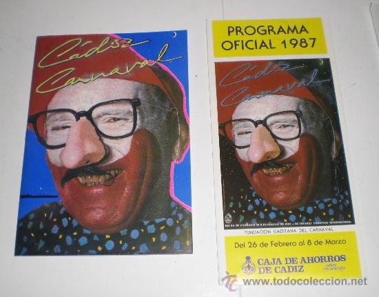 Carteles feria: Programa Oficial &middot; Carnaval de C&aacute;diz &middot; 1987 - Foto 1