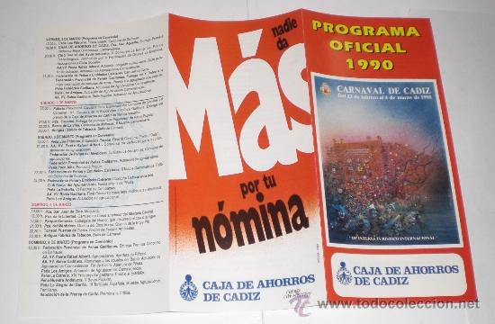 Carteles feria: Programa Oficial &middot; Carnaval de C&aacute;diz &middot; 1990 - Foto 2