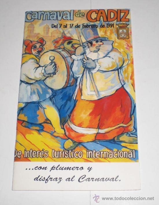 Carteles feria: Programa Oficial &middot; Carnaval de C&aacute;diz &middot; 1991 - Foto 2