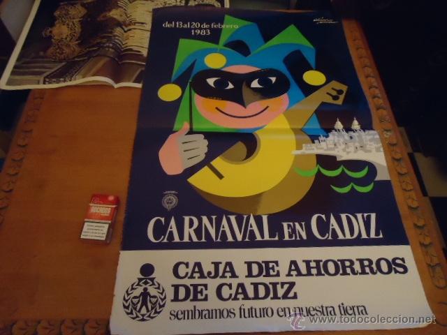  CARTEL CARNAVAL DE CADIZ 1983. ALVAREZ GOME. 62 X 82CM (Coleccionismo - Carteles Gran Formato - Carteles Ferias, Fiestas y Festejos)