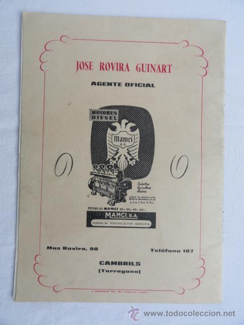 Carteles feria: PROGRAMA FIESTA MAYOR CAMBRILS. A&Ntilde;O 1964. - Foto 3