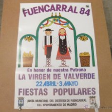 Carteles Feria: CARTEL DE LAS FIESTAS POPULARES DE FUENCARRAL DEL AÑO 1984 - VIRGEN DE VALVERDE