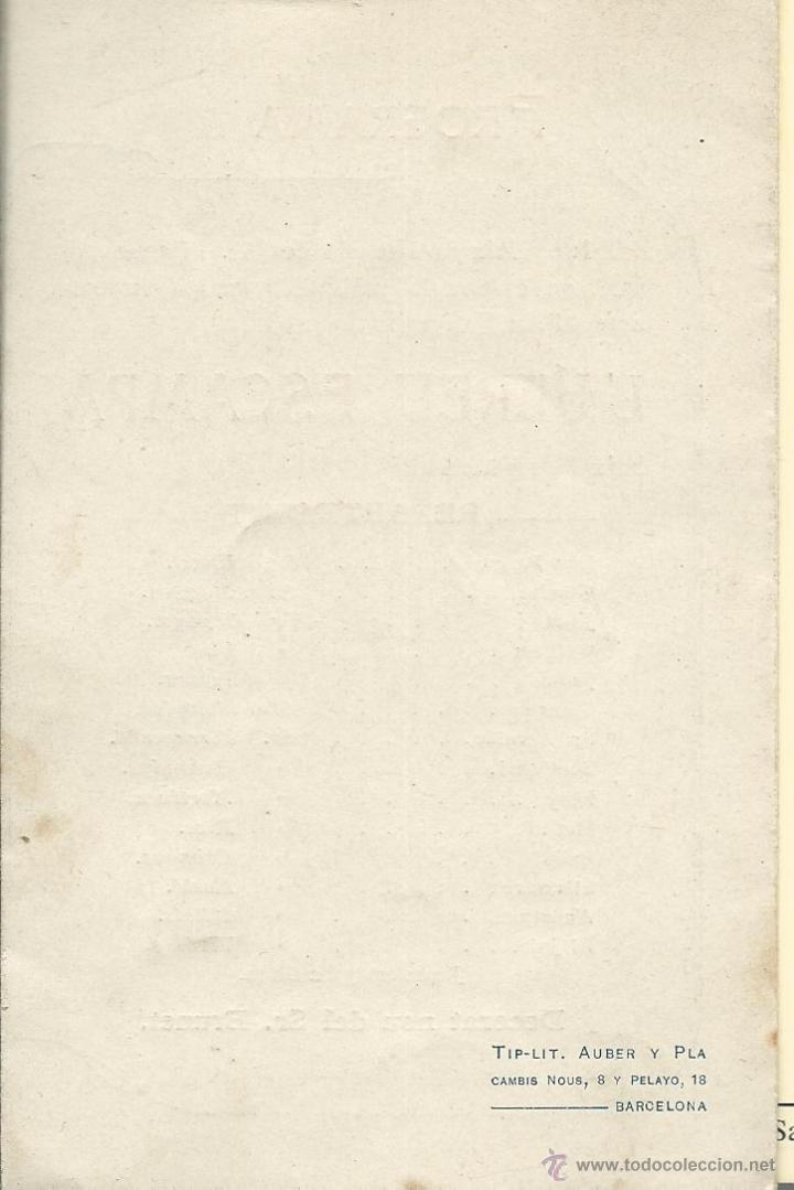 Carteles feria: PROGRAMA TRIPTICO DE UNA EXTRAORDINARIA FUNCI&Oacute; EN BARCELONA DE 1908 - Foto 6