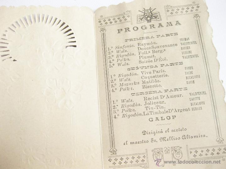 Carteles feria: PROGRAMA DE ACTOS DEL CARNAVAL DE 1899 DEL CENTRO DE INSTRUCCION COMERCIAL. MODERNISTA - Foto 2