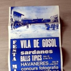 Carteles Feria: FESTA MAJOR VILA DE GOSOL 1984 BERGUEDA CATALUNYA