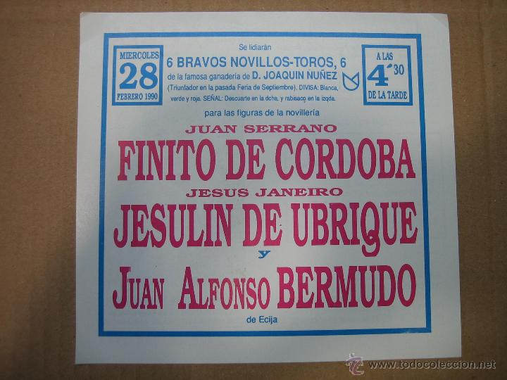 Carteles feria: Programa de banderillas. Plaza de toros de Ecija - Foto 2
