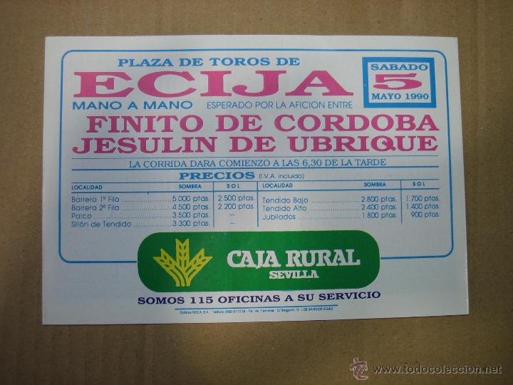 Carteles feria: Programa de banderillas. Plaza de toros de Ecija - Foto 3